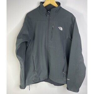 The North Face Jacket Mens Size L Black Zip Pleated Coat with Fleece Lining Apex